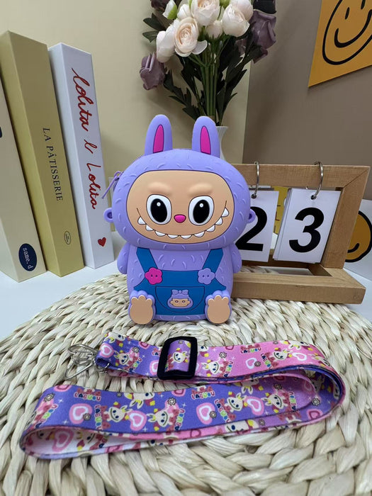 Wholesale Silicone Bag Cartoon Mobile Phone Bag Mini Bag Single Shoulder Rabu Messenger Bag Children's Coin Purse