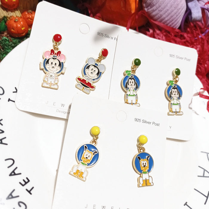 Wholesale Cute Cartoon Astronaut Alloy Earrings JDC-ES-Xingj029