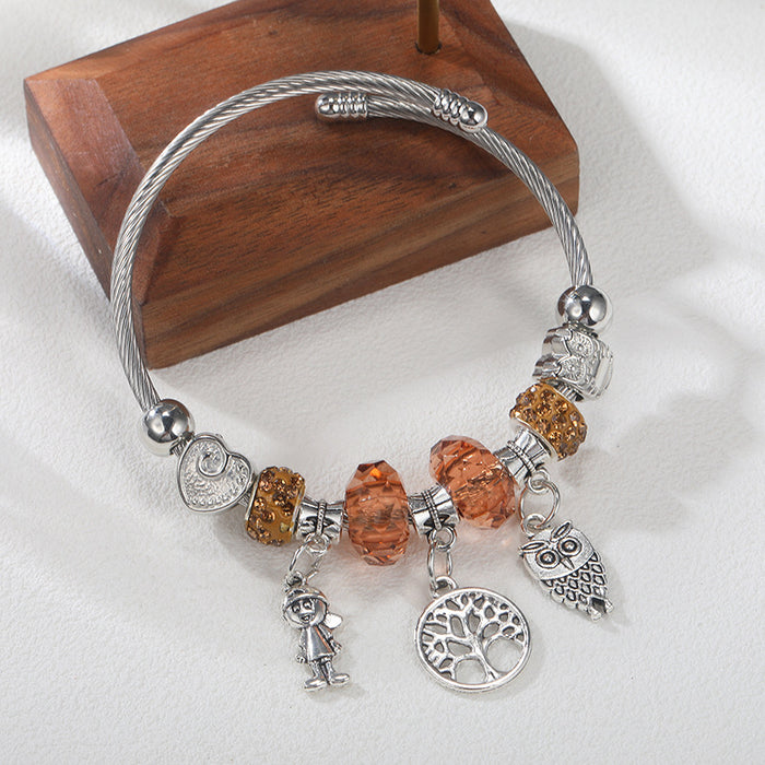 Wholesale Beaded Bracelet Stainless Steel Copper Alloy Rhinestone Fashion Jewelry