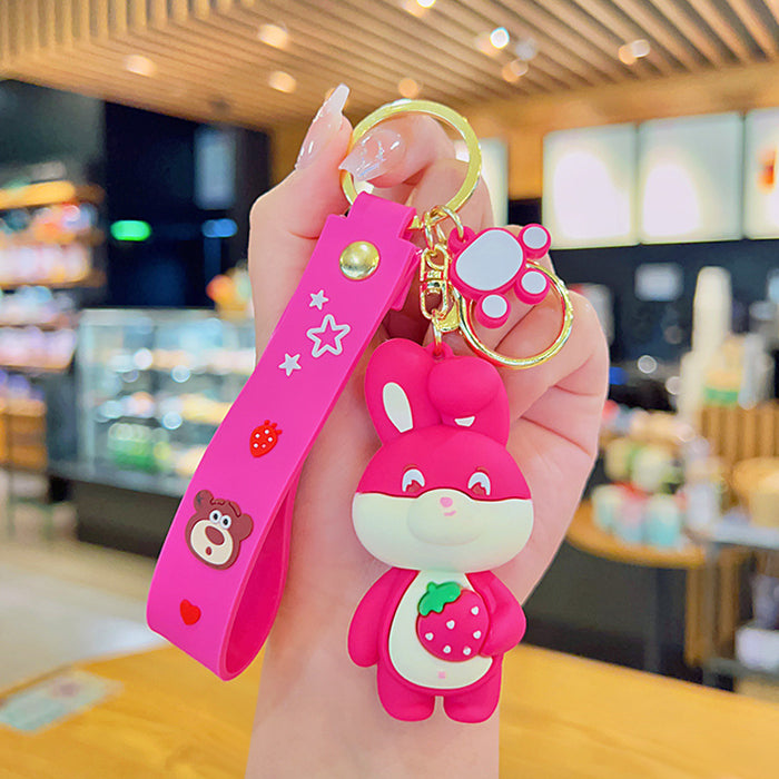 Wholesale Cartoon Strawberry Bear Keychain JDC-KC-YDao092