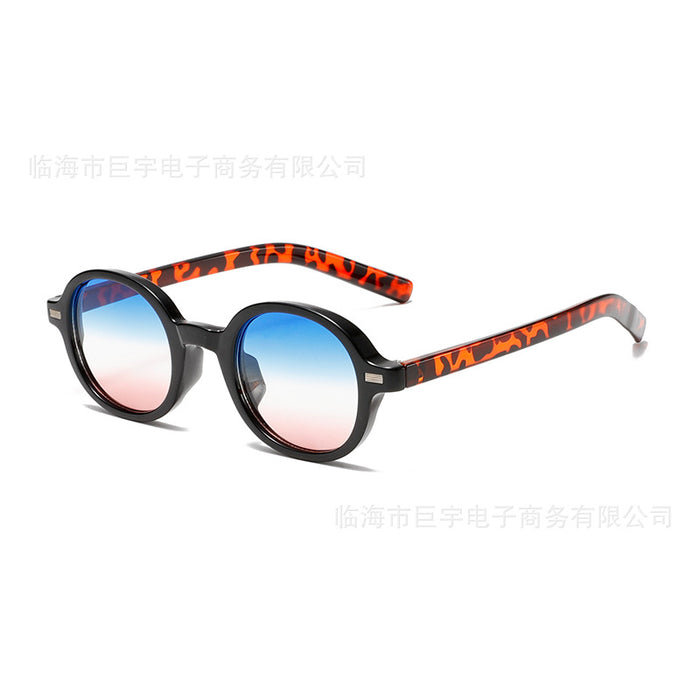 Wholesale New round frame sunglasses, personalized retro comfortable sunglasses, fashionable and trendy sun visors