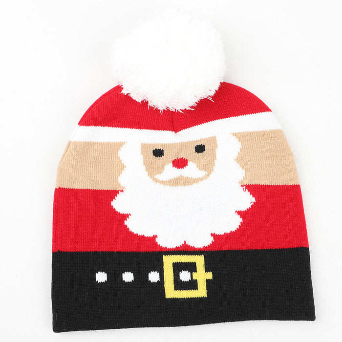 Wholesale Autumn and Winter New Christmas Knitted Jacquard Hat Unisex Warm Pullover Hat with Ball Decorative Cold Hat