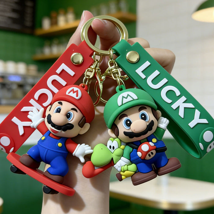 Wholesale Silicone PVC Keychain Skateboard Cartoon Design Bag Charm Gift MOQ≥2