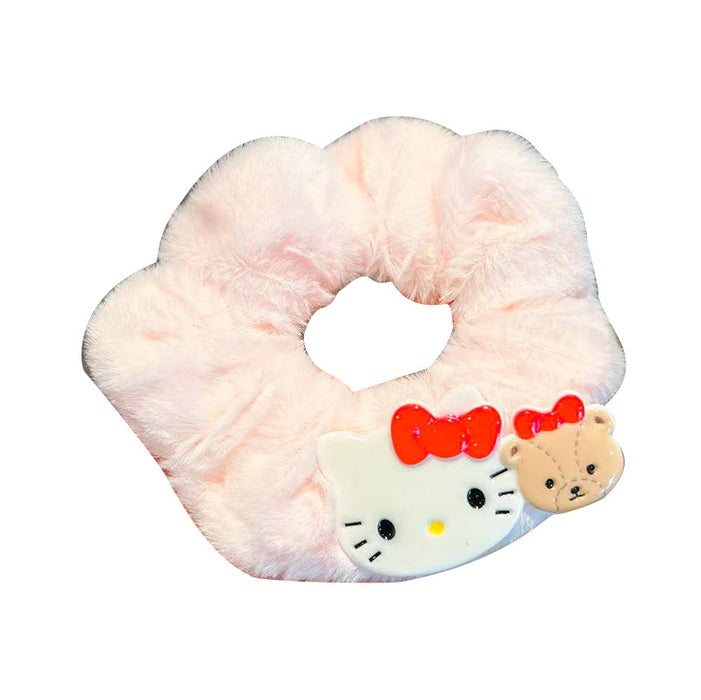 Wholesale Cute cartoon cat plush hair scrunchies