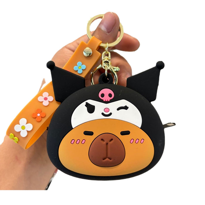 Wholesale PVC Cartoon Coin Purse Keychain JDC-KC-PengYu019