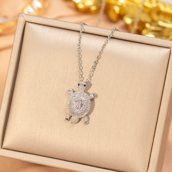 Wholesale Gold Plated Titanium Steel Floral Pendant Necklace Stylish Gift MOQ≥2