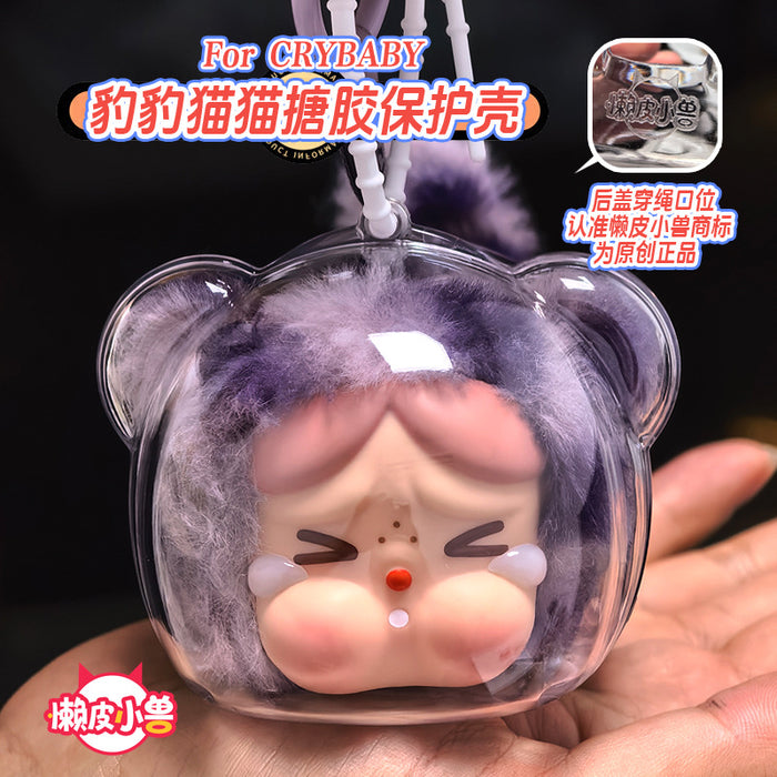 Wholesale  leopard cat series glue-elastic transparent protective case