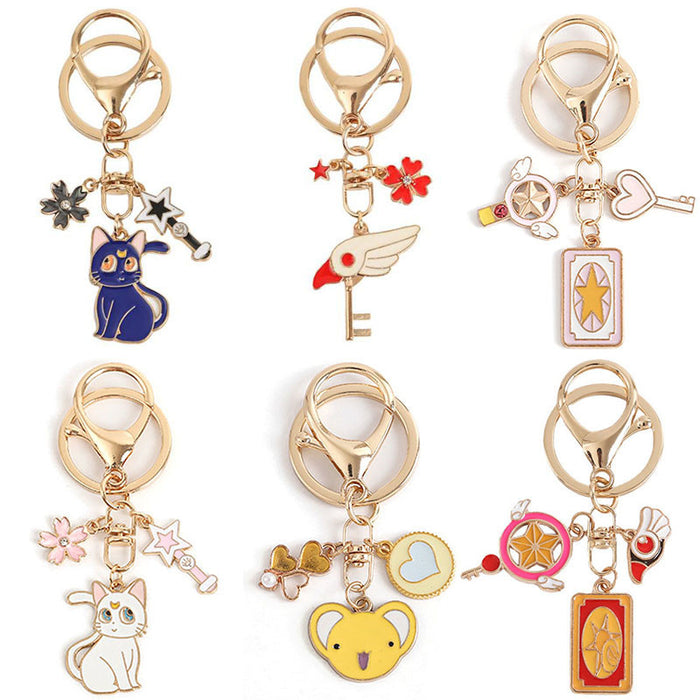 Wholesale Keychain Love Star Wings Pendant Gift
