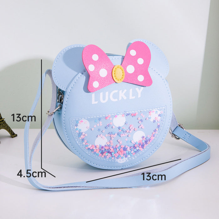 Wholesale Cute Little Girl Gift Fashion Mini Round Bag Baby Shoulder Coin Purse