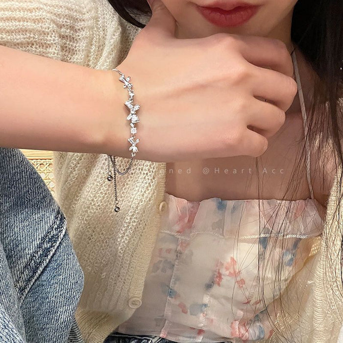 Wholesale Blue wave bracelet with zircon stones
