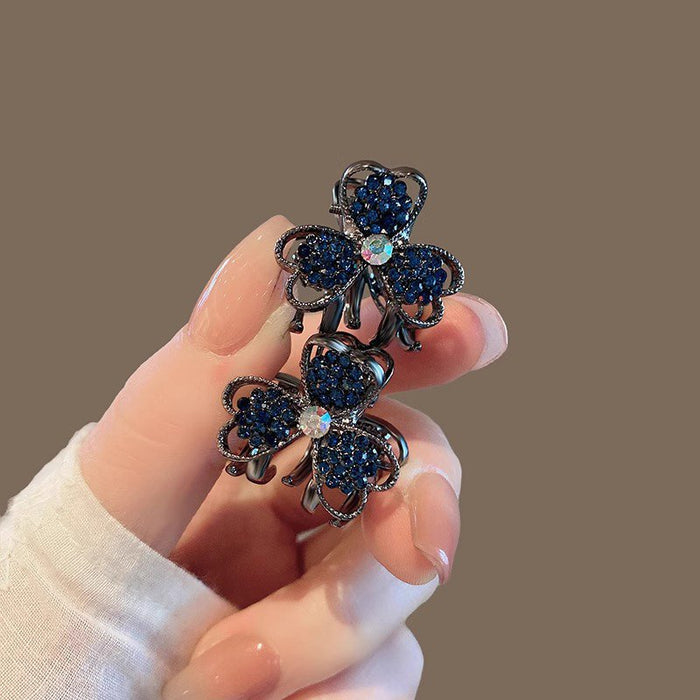 Wholesale Rhinestone Flower Grab Clip small size Hairpin Side Clip Temperament Hairpin