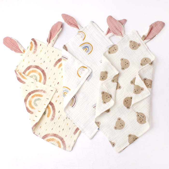 Wholesale Baby Rabbit Ears Soothing Towel Cotton Gauze JDC-TW-ZB002