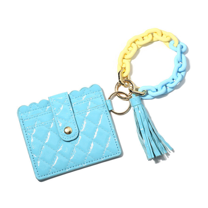 Wholesale Keychains Acrylic Macarons Diamond Wallets JDC-KC-NuoYi021