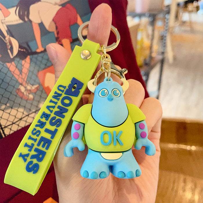Wholesale Cute cartoon big-eyed character PVC keychains