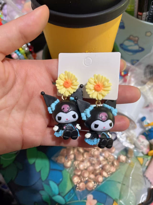 Wholesale Children' s Dream Cute   cosplay Dress-up Maid  Funny Cartoon Earrings