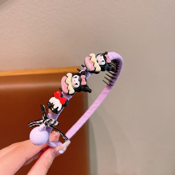 Wholesale Plastic Cartoon Children' s Headband Anti-Slip Hairband Hair Accessory for Resale