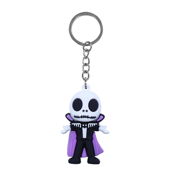 Wholesale  Pumpkin Ghost 3D PVC Keychain Doll DIY Party Bag Charm Keychain  MOQ:10