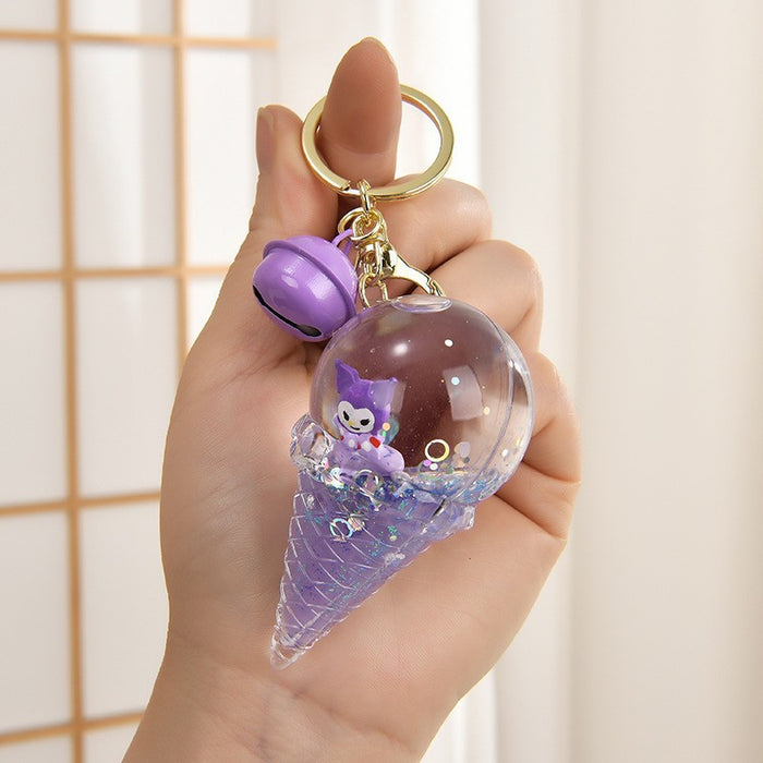 Wholesale Cute Acrylic Liquid Glitter Bottle Keychain