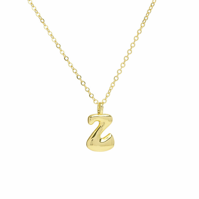 Wholesale 18k Brass Glossy Balloon 26 English Letters Necklace JDC-NE-BaiYi005