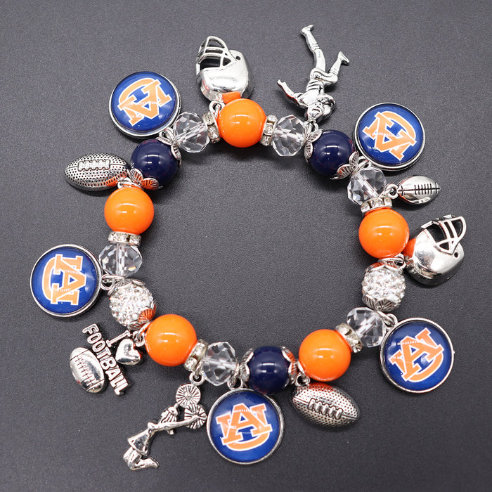 Wholesale Soccer Team Stretch Beaded Bracelet Unisex Steelers Saints