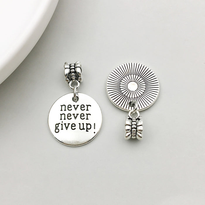 Wholesale Zinc alloy simulated maple leaf high-heeled shoe series large hole bead DIY beads pendant