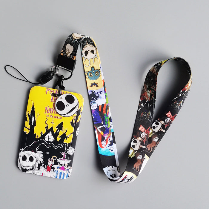 Wholesale  Cartoon Anime Phone Lanyard Card Holder For Students Bus Pass ID Badge Everyday Accessory