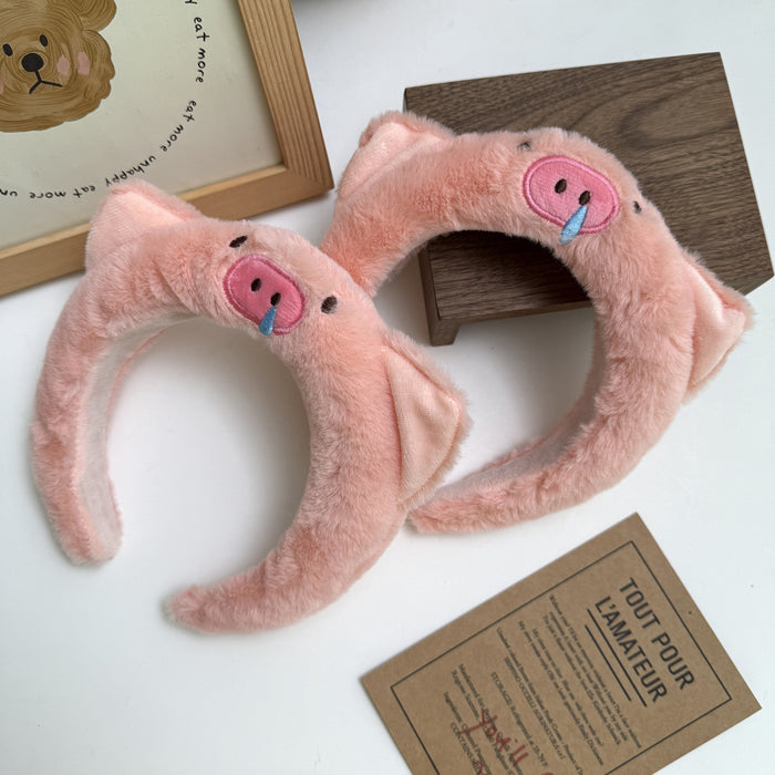 Wholesale Cartoon Cute Children' s  Piggy Plush Headbands