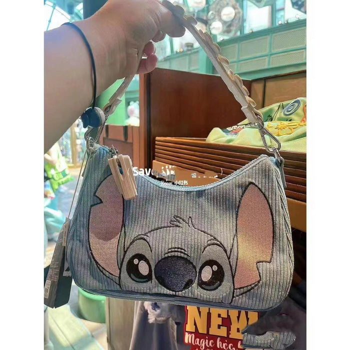 Wholesale Cartoon Portable Underarm Bag Duck Embroidered Corduroy Shoulder Bag