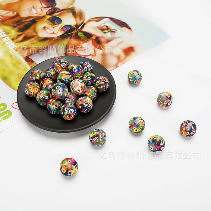 Wholesale 50pcs Leopard Print Silicone Beads JDC-BDS-HongZhou021