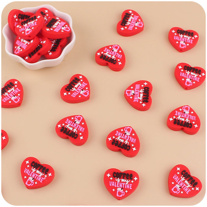 Wholesale Cartoon Love Valentine's Day Silicone Focal Beads JDC-BDS-GuangTian004