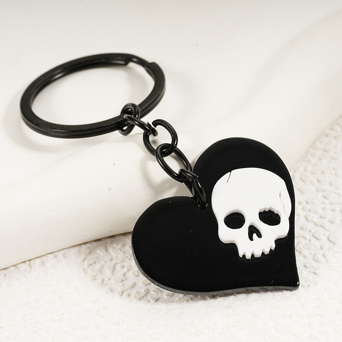 Wholesale Skull Earrings Halloween Exaggerated Bow Ghost Head Keychain