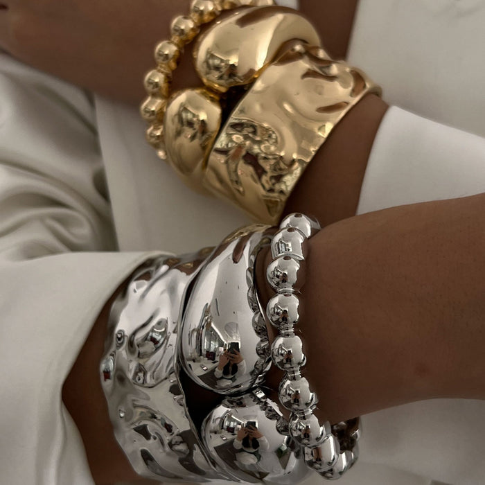 Wholesale  bracelet jewelry  exaggerated irregular wide high color alloy bracelet