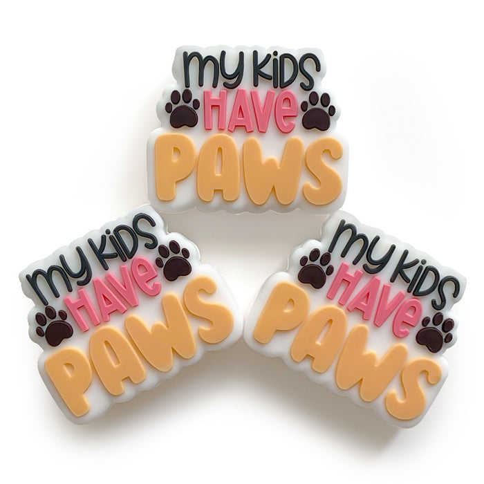 Wholesale 10PCS PAWS Food Grade Silicone Beads JDC-BDS-WDX056