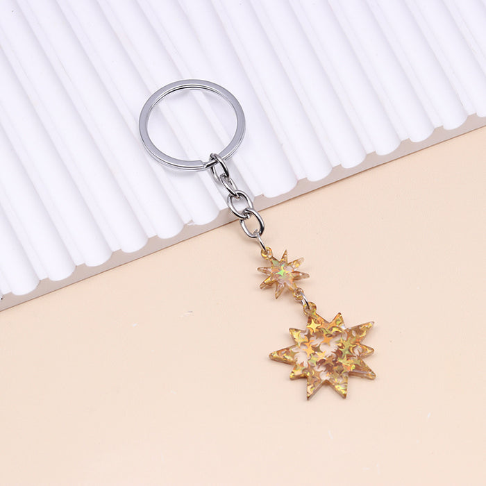 Wholesale Sun and Moon Acrylic Keychain JDC-KC-Duai003