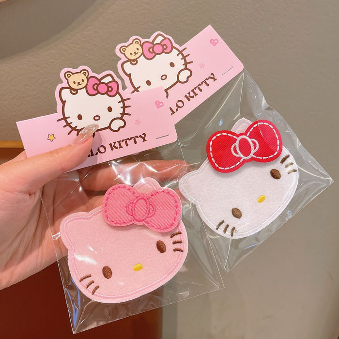 Wholesale cute cat  embroidery Hair Clips