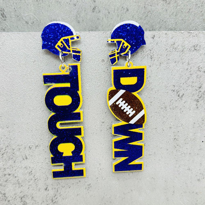 Wholesale Baseball Earrings Basketball Football Rugby Jersey Acrylic Earrings Jewelry Sports Events