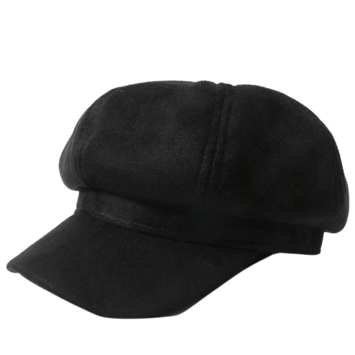 Wholesale Suede hat duck tongue octagonal hat retro beret painter hat man