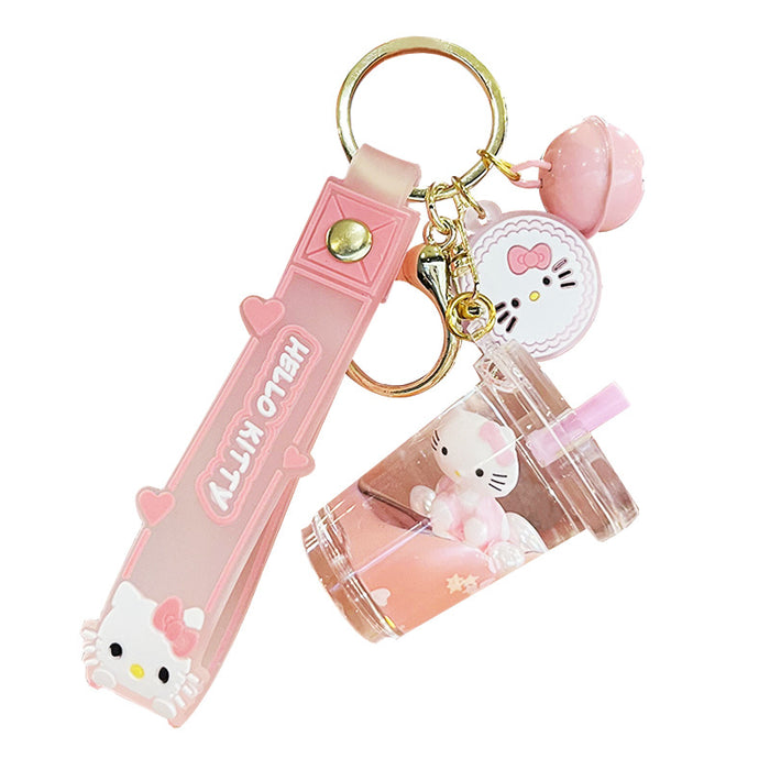 Wholesale Flowing Sand Keychain Creative Cartoon Doll Student Backpack Pendant Car Keychain Small Accessories