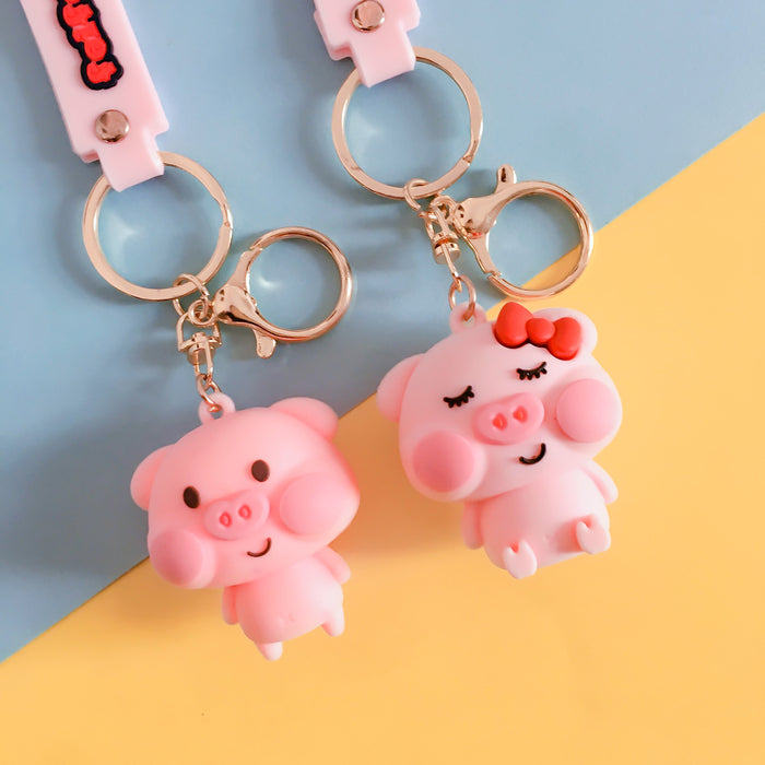 Wholesale Cartoon Cute Pig Keychains JDC-KC-MRan008