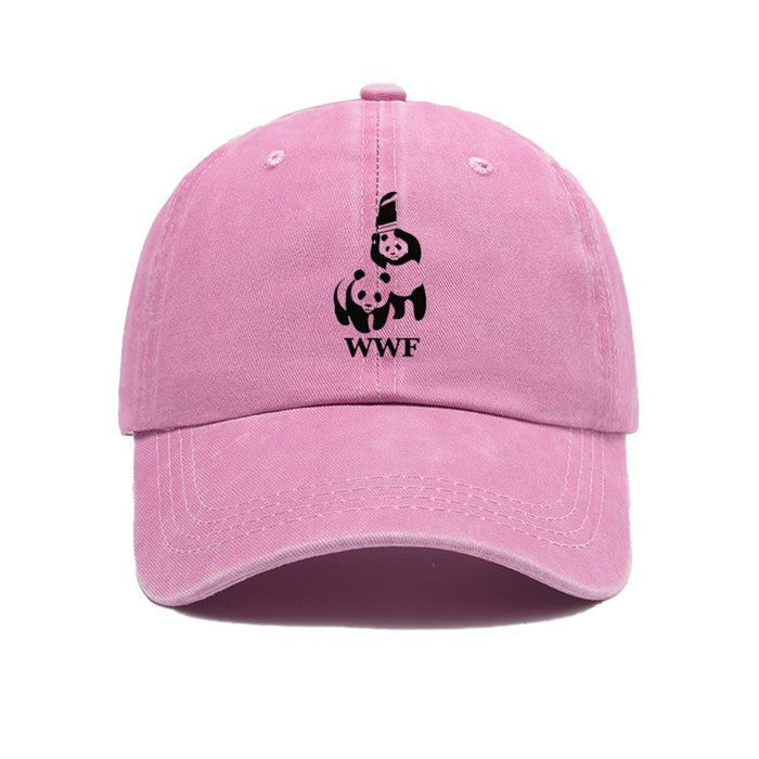 Wholesale Printed baseball cap for outdoor leisure, sun shading, washed retro trend, duckbill cap