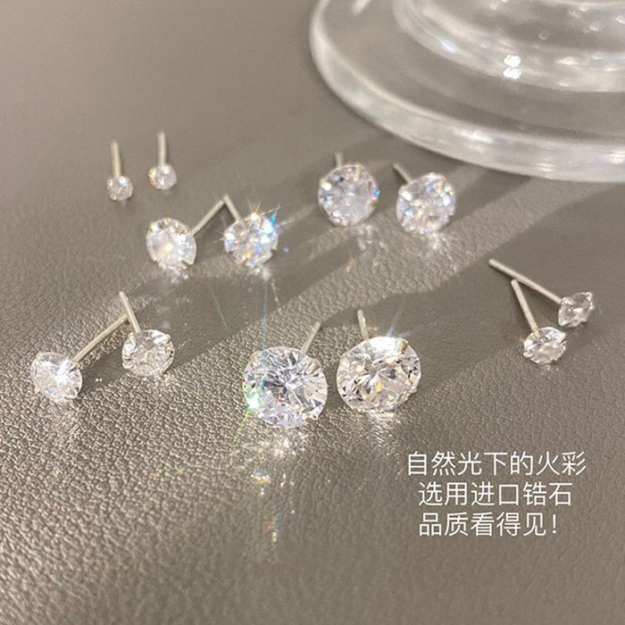 Wholesale Zircon earrings versatile silver niche design minimalist earring wholesale