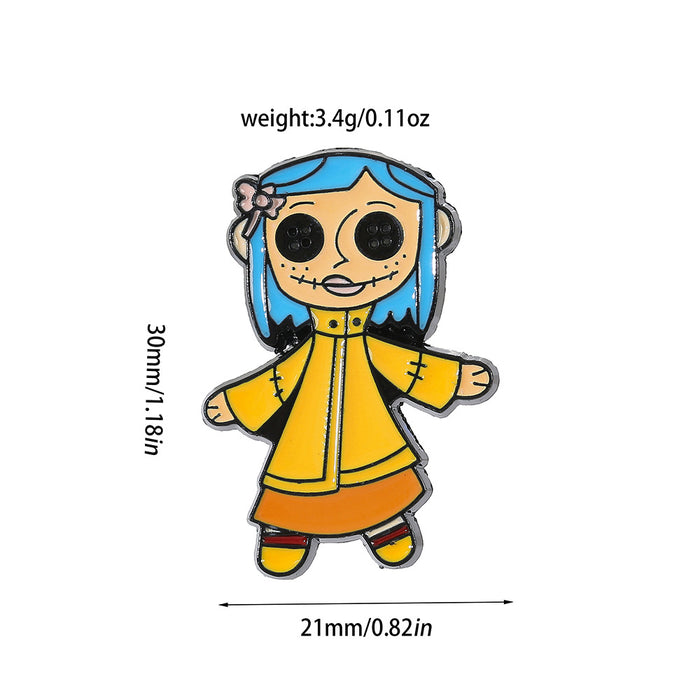 Wholesale Ghost Mom Cartoon Family Brooch Metal Pin Electroplated Fashion Accessory For DIY Craft And Party Gift