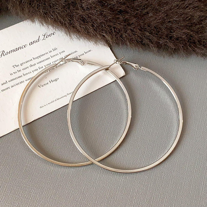 Wholesale Plain Hoop Round Earrings Fashion Temperament Earrings