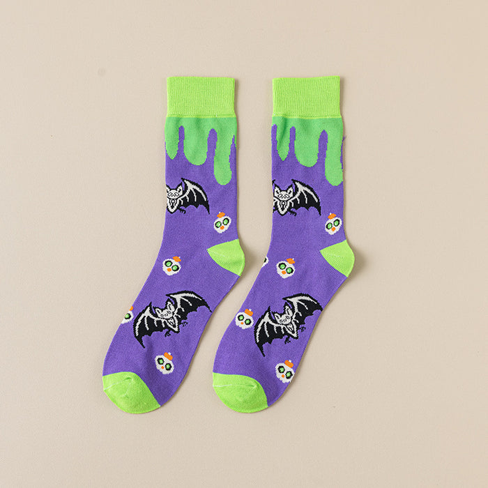Wholesale  socks with cartoon creative mid-calf socks and cute pumpkin patterns