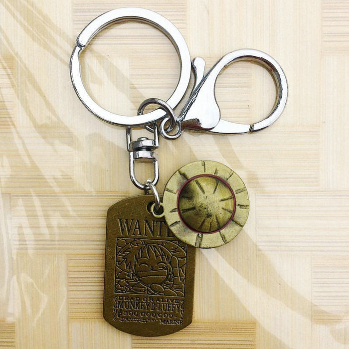Wholesale Straw hat tag metal keychain
