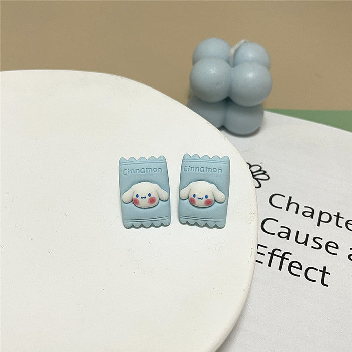 Wholesale Resin Earrings Simple Cartoon Candy Shape (S) JDC-ES-shier006