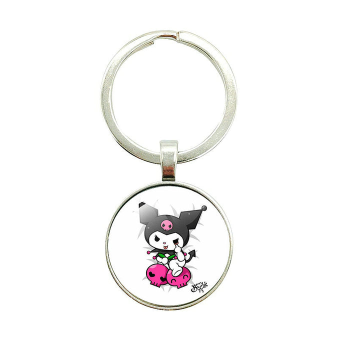 Wholesale Cartoon Time Gem Pendant Alloy Keychain JDC-KC-BinWei005