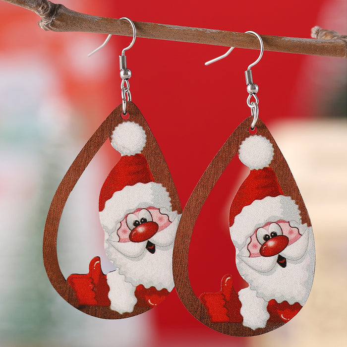 Wholesale Christmas Santa Elk  Pendant Earrings