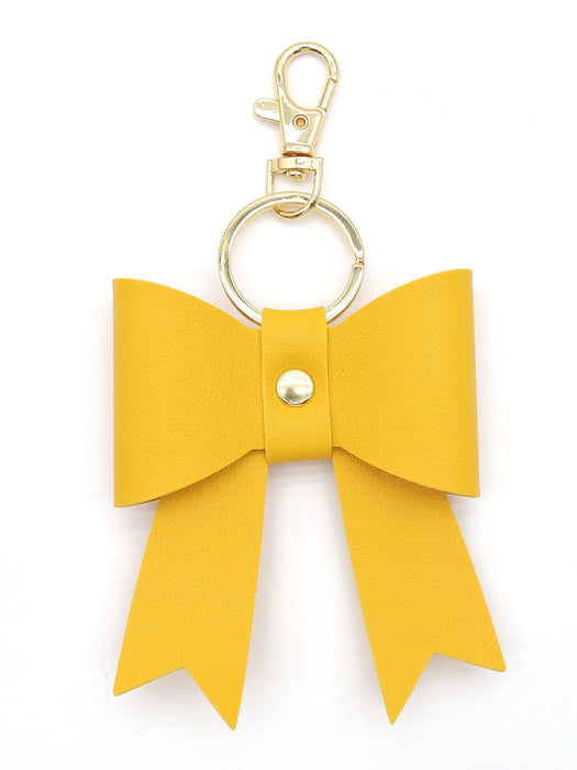 Wholesale Simple leather bow shape key chain bag pendant accessories