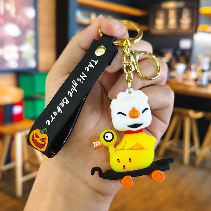 Wholesale Cartoon Christmas Eve Rubber Keychain JDC-KC-Tingm159